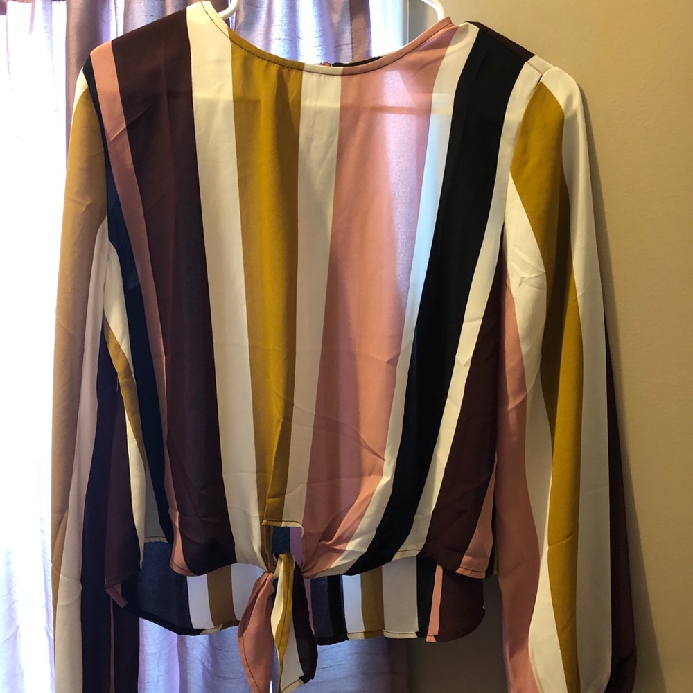 Multiple colored stripped blouse
